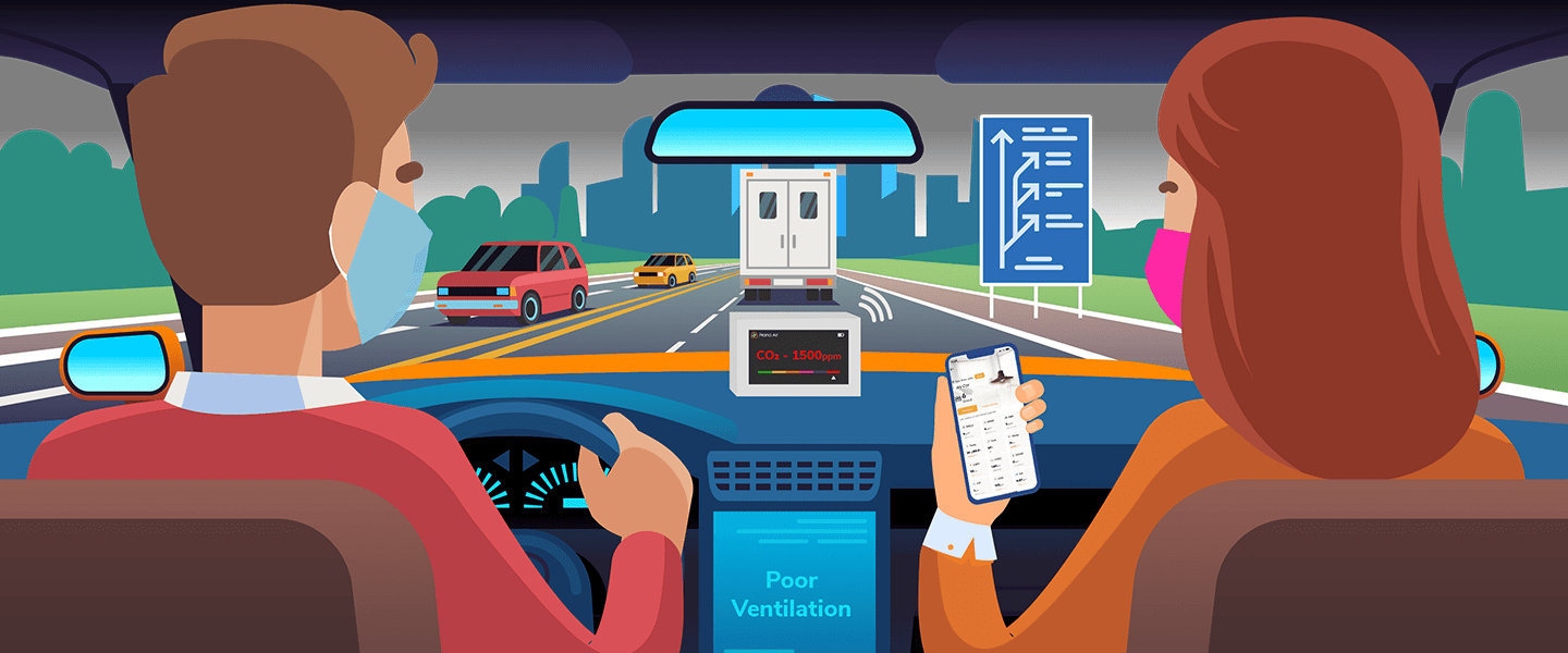 co2 monitoring in car with prana air sensor