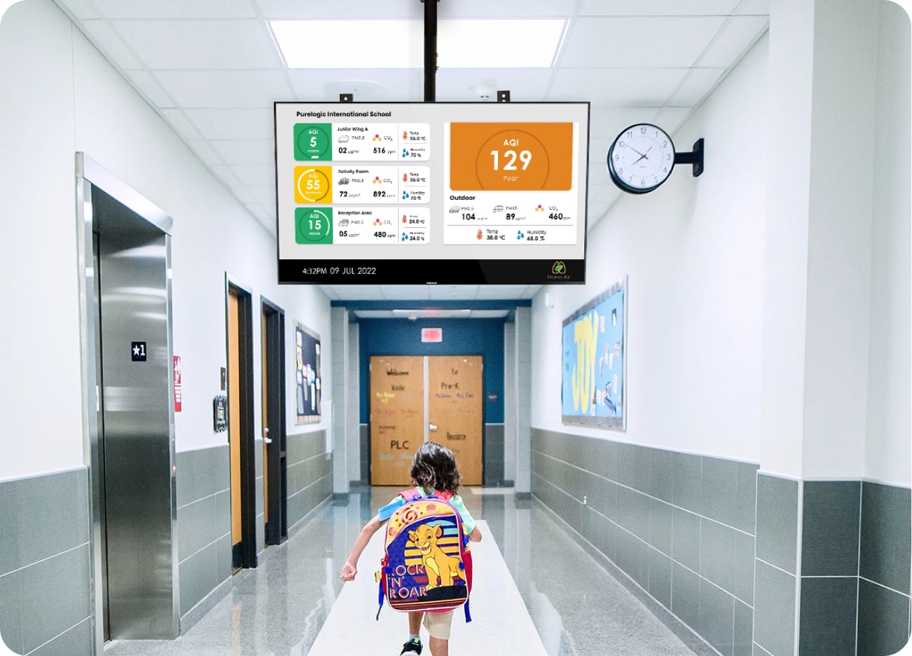aqi tv app dashboard for school & institutes
