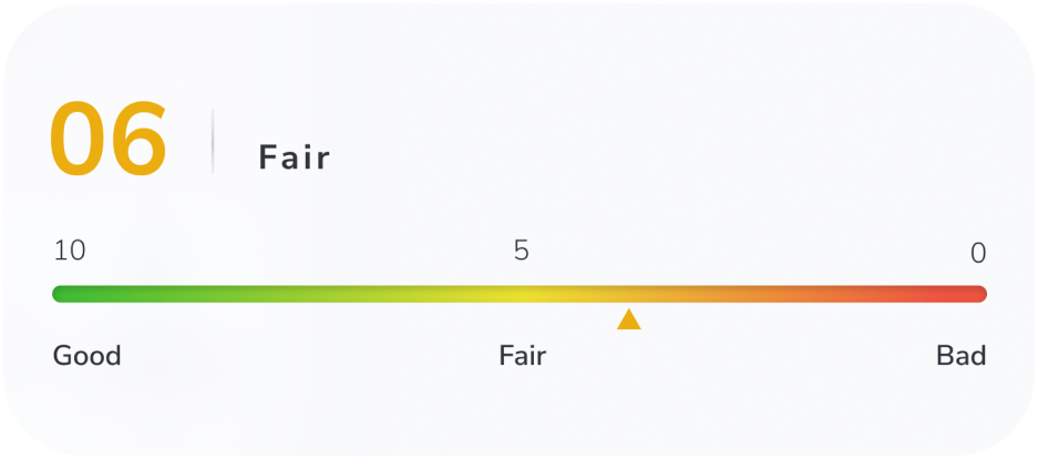 air pollution filtration score detected on AQI app