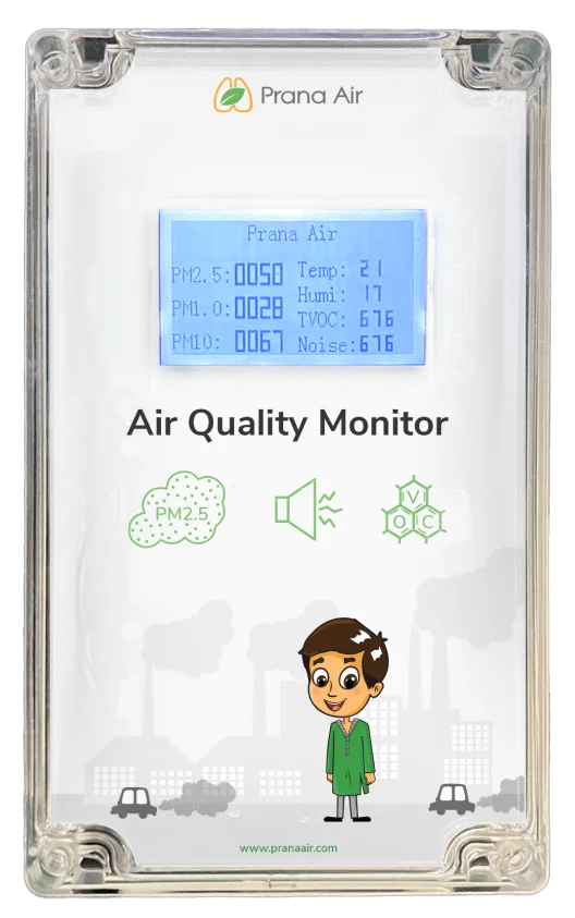 Prana air construction ambient air quality monitor